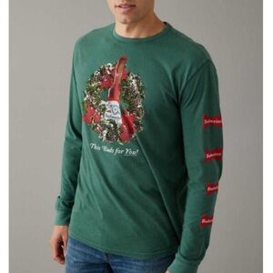 American Eagle Green Budweiser “This Bud’s For You” Graphic Tee | Size Large NWT